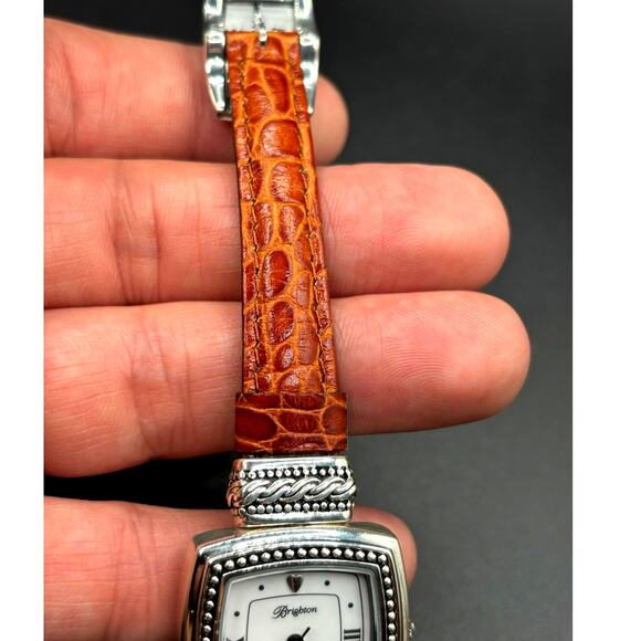 Brighton Toulouse W3130 Womens Reversible Brown Black Leather Strap Watch NIBWT main image 7